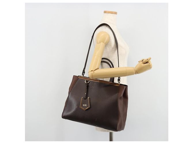 FENDI To joule Tote Bag Leather 2way Brown Gold - vista 32