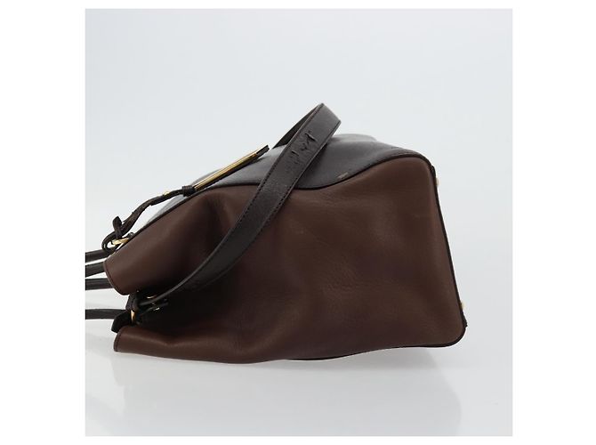 FENDI To joule Tote Bag Leather 2way Brown Gold - vista 4