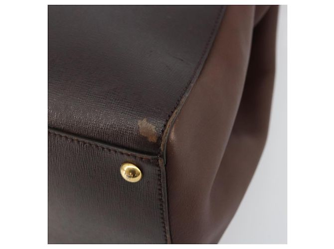 FENDI To joule Tote Bag Leather 2way Brown Gold - vista 9