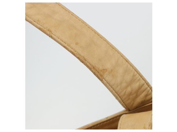 CHANEL Matelasse Shoulder Bag Lamb Skin Beige Gold CC - vista 14
