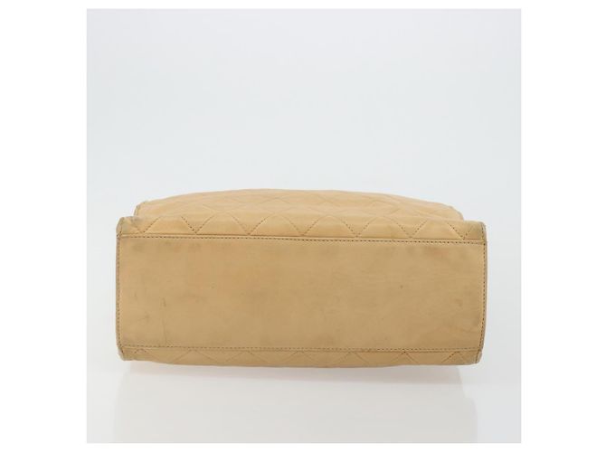 CHANEL Matelasse Shoulder Bag Lamb Skin Beige Gold CC - vista 15