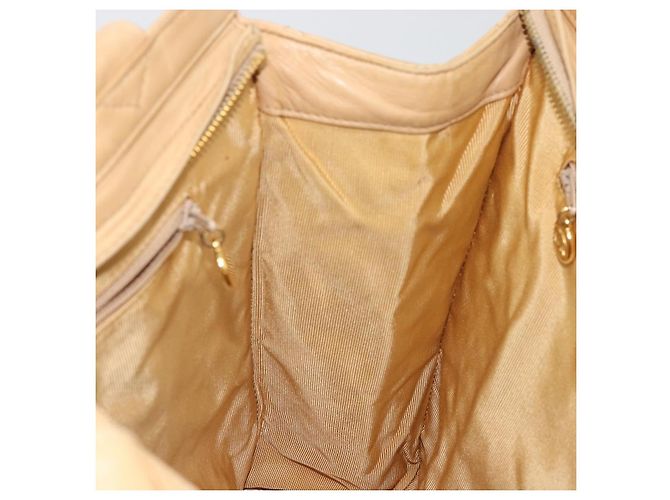 CHANEL Matelasse Shoulder Bag Lamb Skin Beige Gold CC - vista 24
