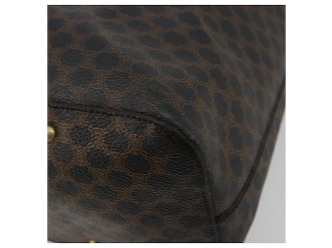 Céline CELINE Macadam Canvas Shoulder Bag PVC Leather Black Gold - vista 15