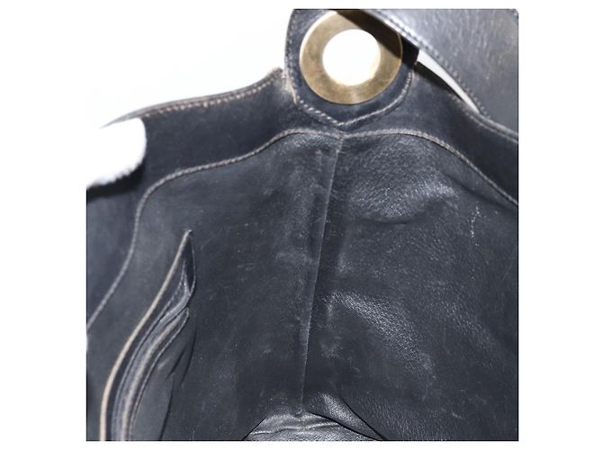 Céline CELINE Macadam Canvas Shoulder Bag PVC Leather Black Gold - vista 19