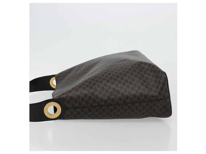 Céline CELINE Macadam Canvas Shoulder Bag PVC Leather Black Gold - vista 4