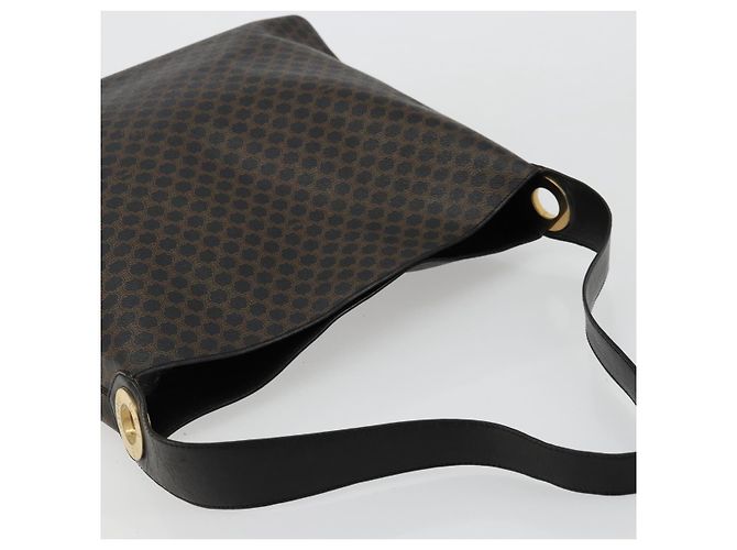 Céline CELINE Macadam Canvas Shoulder Bag PVC Leather Black Gold - vista 6