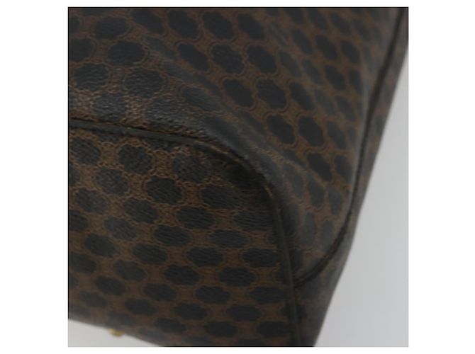 Céline CELINE Macadam Canvas Shoulder Bag PVC Leather Black Gold - vista 9