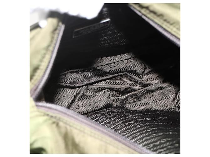 PRADA Shoulder Bag Nylon Green Silver - vista 11
