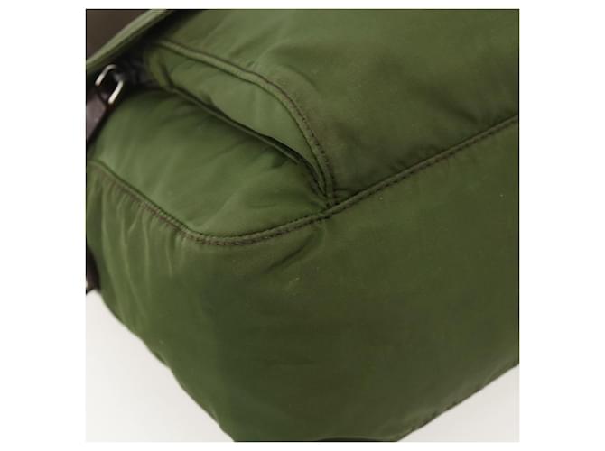 PRADA Shoulder Bag Nylon Green Silver - vista 16