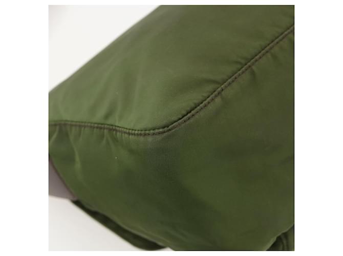 PRADA Shoulder Bag Nylon Green Silver - vista 18