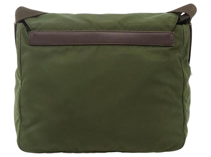 PRADA Shoulder Bag Nylon Green Silver - vista 2