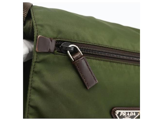 PRADA Shoulder Bag Nylon Green Silver - vista 20