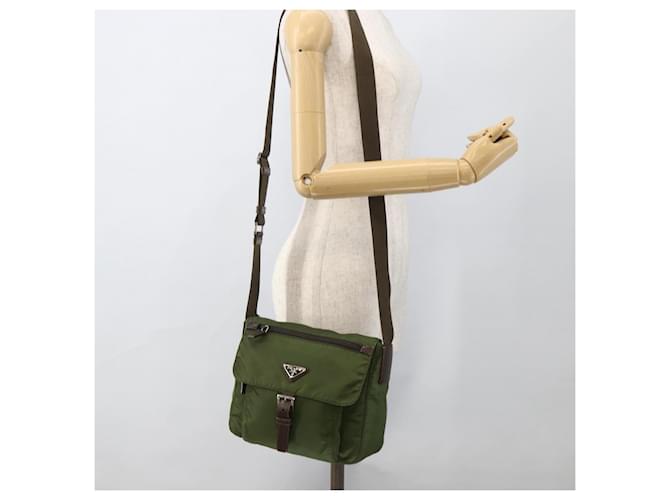 PRADA Shoulder Bag Nylon Green Silver - vista 29