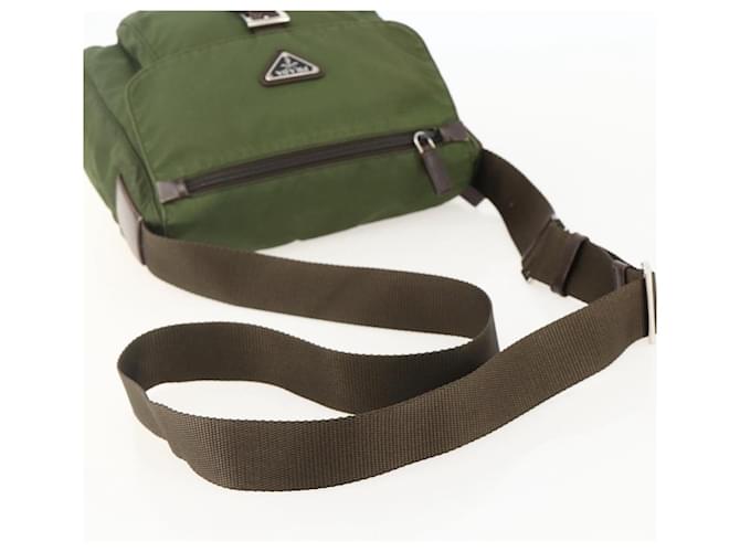 PRADA Shoulder Bag Nylon Green Silver - vista 7