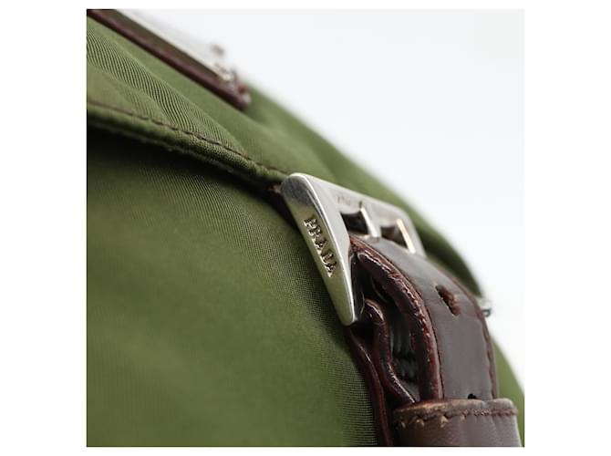 PRADA Shoulder Bag Nylon Green Silver - vista 8