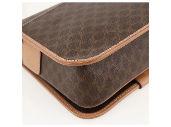 Céline CELINE Macadam Canvas Circle Shoulder Bag PVC Leather Brown Gold - vista 13