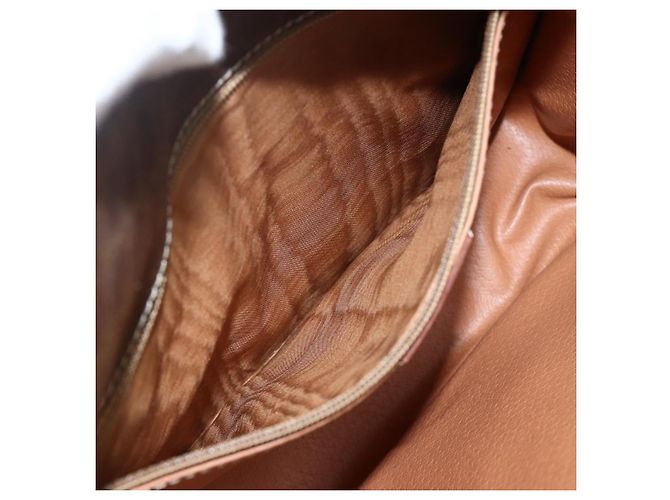 Céline CELINE Macadam Canvas Circle Shoulder Bag PVC Leather Brown Gold - vista 23