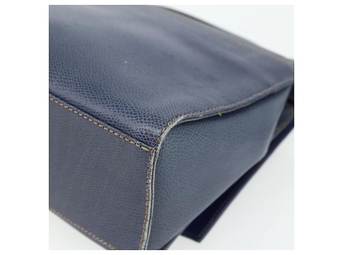 LOEWE Hand Bag Leather 2way Navy Gold - vista 16