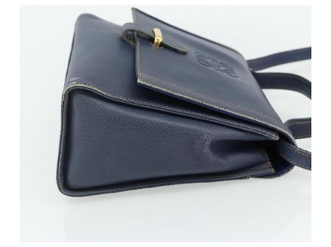 LOEWE Hand Bag Leather 2way Navy Gold - vista 4