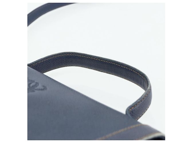 LOEWE Hand Bag Leather 2way Navy Gold - vista 8