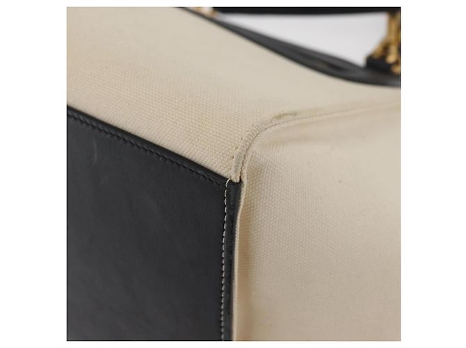 Céline CELINE Trapeze Hand Bag Canvas Leather 2way Gold Beige - vista 15
