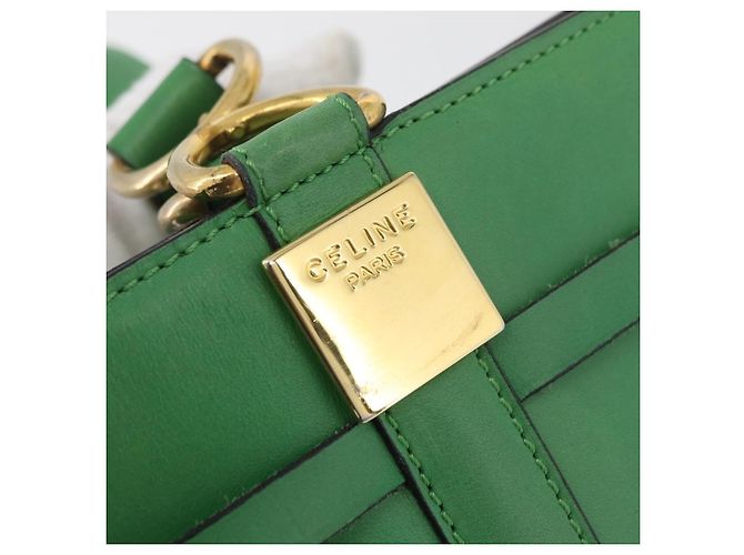 Céline CELINE Shoulder Bag Leather Green Gold - vista 14