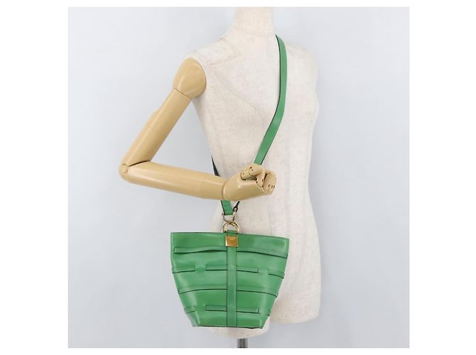 Céline CELINE Shoulder Bag Leather Green Gold - vista 23