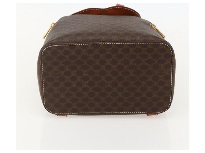Céline CELINE Macadam Canvas Backpack PVC Leather Brown Gold - vista 11