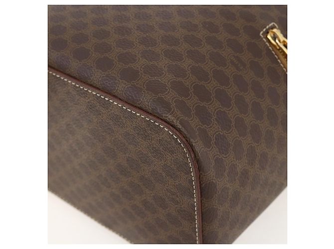 Céline CELINE Macadam Canvas Backpack PVC Leather Brown Gold - vista 12