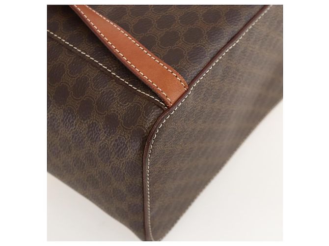 Céline CELINE Macadam Canvas Backpack PVC Leather Brown Gold - vista 15