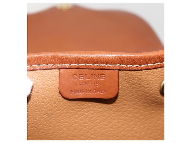 Céline CELINE Macadam Canvas Backpack PVC Leather Brown Gold - vista 19