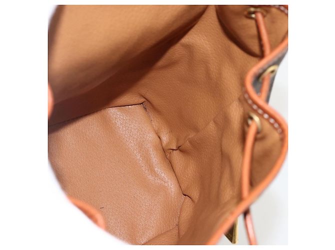 Céline CELINE Macadam Canvas Backpack PVC Leather Brown Gold - vista 21