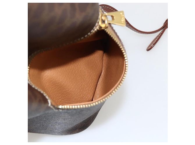 Céline CELINE Macadam Canvas Backpack PVC Leather Brown Gold - vista 23
