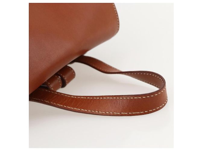 Céline CELINE Macadam Canvas Backpack PVC Leather Brown Gold - vista 7