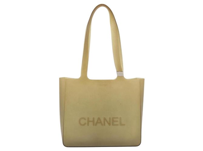 CHANEL Tote Bag Rubber Beige CC - vista 2
