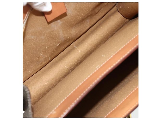 Céline CELINE Macadam Canvas Shoulder Bag PVC Leather Brown Gold - vista 15