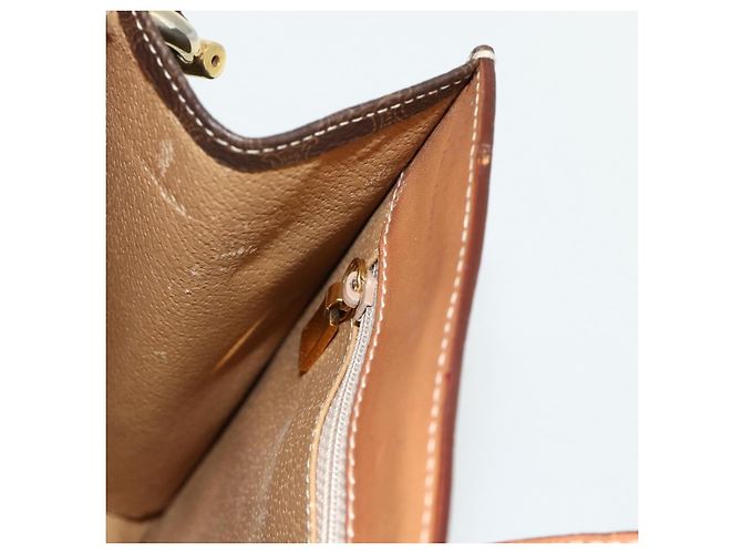 Céline CELINE Macadam Canvas Shoulder Bag PVC Leather Brown Gold - vista 18