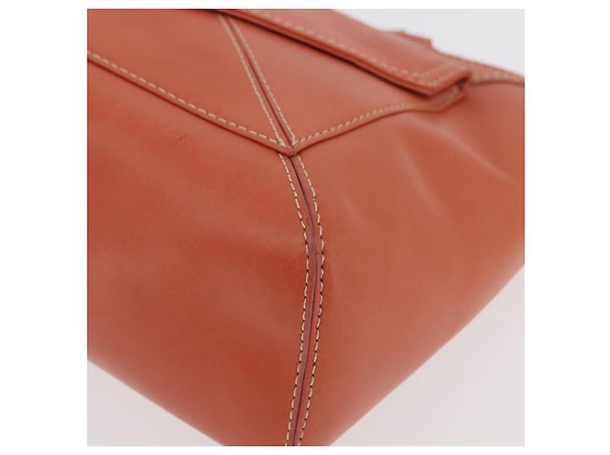 LOEWE Anagram Hand Bag Leather Silver Orange - vista 14
