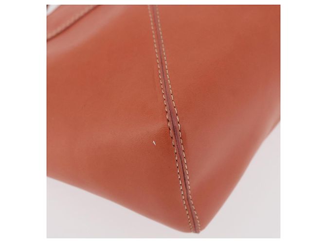 LOEWE Anagram Hand Bag Leather Silver Orange - vista 15