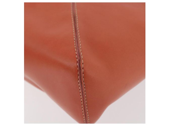 LOEWE Anagram Hand Bag Leather Silver Orange - vista 16