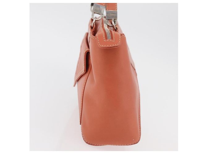 LOEWE Anagram Hand Bag Leather Silver Orange - vista 3