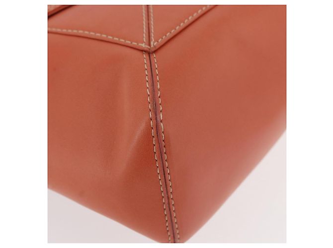 LOEWE Anagram Hand Bag Leather Silver Orange - vista 9