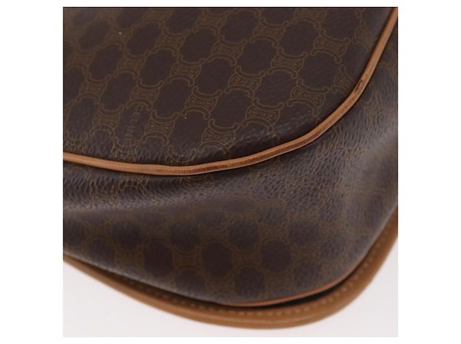 Céline CELINE Macadam Canvas Shoulder Bag PVC Leather Brown Gold - vista 12