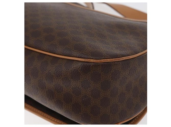 Céline CELINE Macadam Canvas Shoulder Bag PVC Leather Brown Gold - vista 13