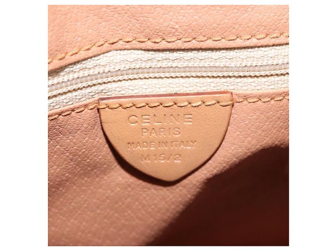 Céline CELINE Macadam Canvas Shoulder Bag PVC Leather Brown Gold - vista 16