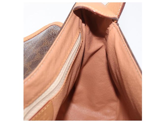 Céline CELINE Macadam Canvas Shoulder Bag PVC Leather Brown Gold - vista 18