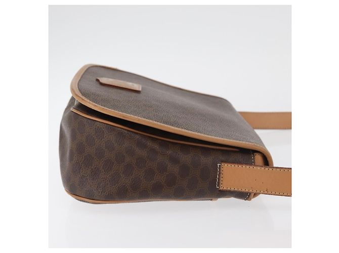 Céline CELINE Macadam Canvas Shoulder Bag PVC Leather Brown Gold - vista 4