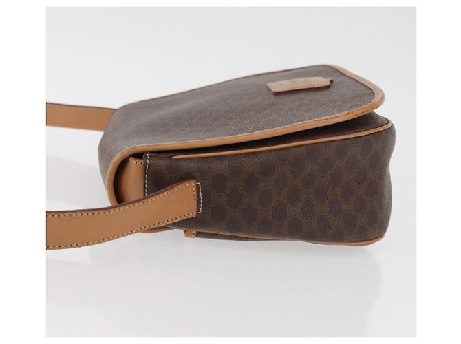 Céline CELINE Macadam Canvas Shoulder Bag PVC Leather Brown Gold - vista 5