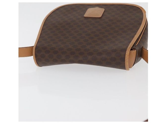 Céline CELINE Macadam Canvas Shoulder Bag PVC Leather Brown Gold - vista 6