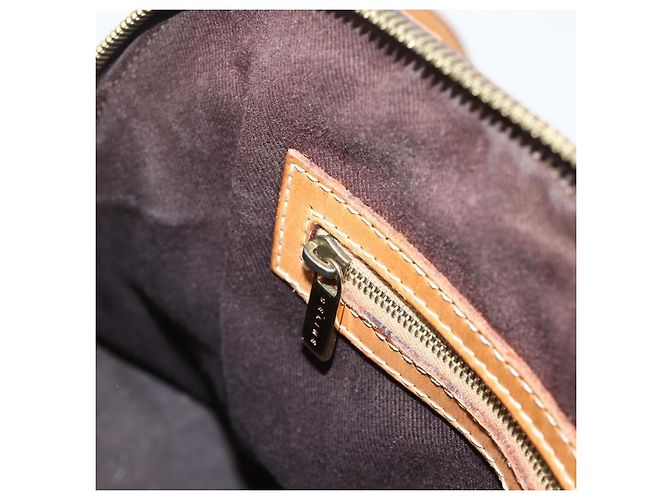 Céline CELINE Macadam Canvas Hand Bag PVC Leather Brown Gold - vista 22
